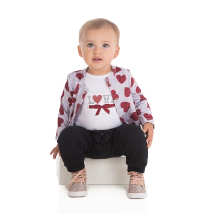 Conjunto Body Manga longa + Calça + Sueter - IAZE Bebê